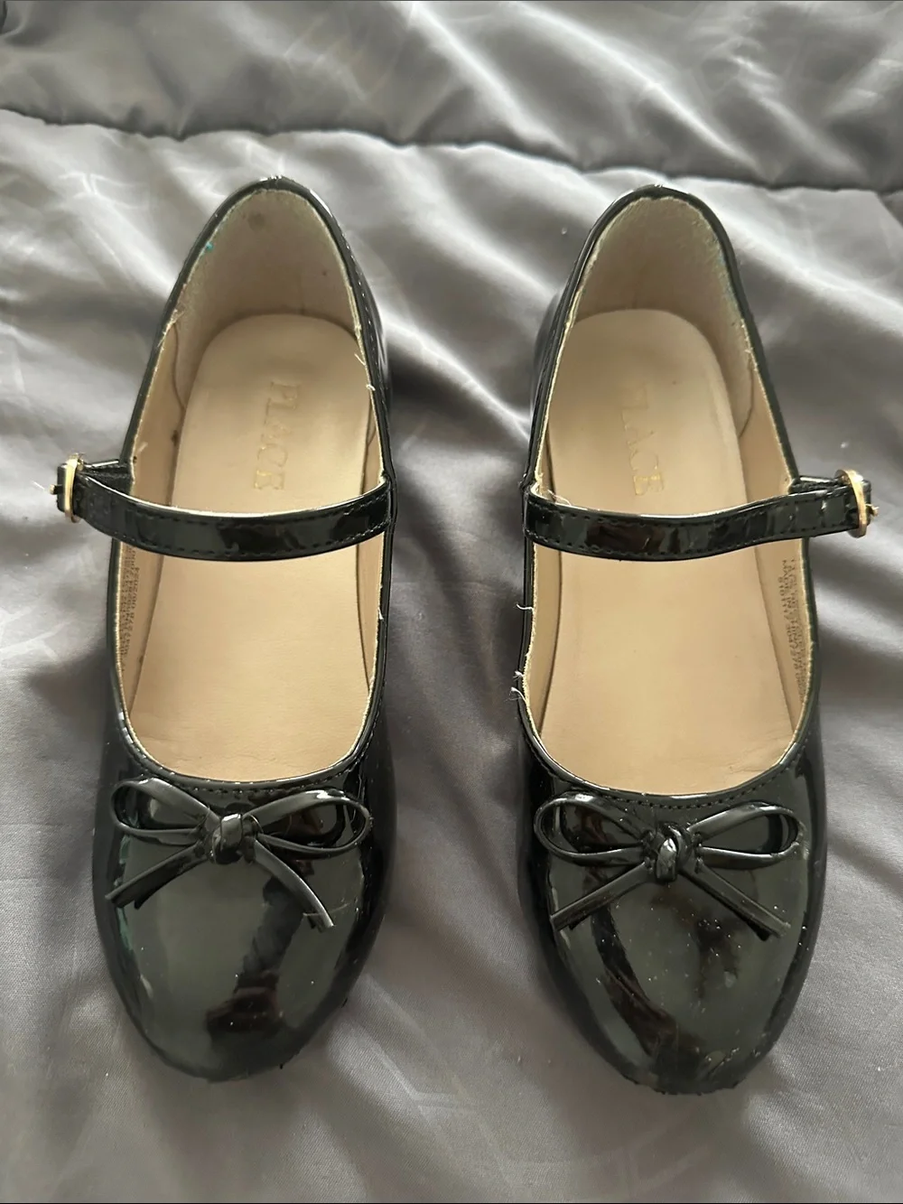 The Children's Place Black Patent Mary Jane Dress Shoes with Bow